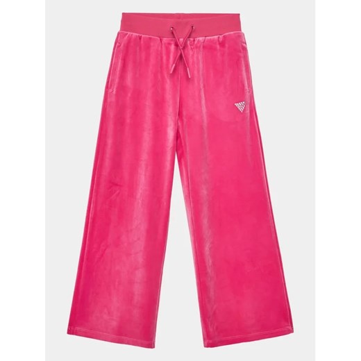 Guess Spodnie dresowe J4RQ16 KBXI2 Różowy Wide Leg ze sklepu MODIVO w kategorii Spodnie dziewczęce - zdjęcie 168487251