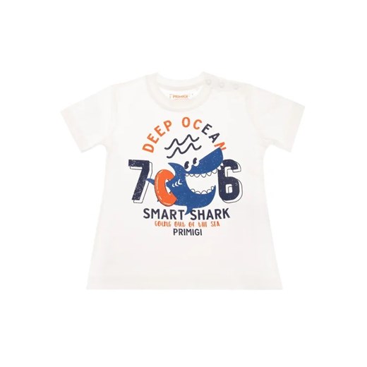 Primigi T-Shirt Smart Shark 43221025 Biały Regular Fit Primigi 2 MODIVO