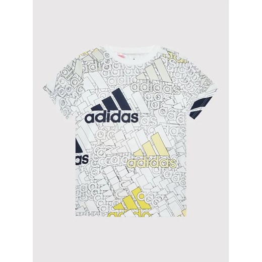 adidas T-Shirt Branlove HG6835 Biały Regular Fit ze sklepu MODIVO w kategorii T-shirty chłopięce - zdjęcie 168487863