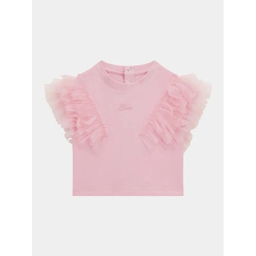 Guess T-Shirt K4RI22 K6YW1 Różowy Regular Fit ze sklepu MODIVO w kategorii Bluzki dziewczęce - zdjęcie 168488121