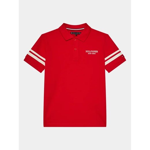 Tommy Hilfiger Polo Monotype KB0KB08882 D Czerwony Regular Fit ze sklepu MODIVO w kategorii T-shirty chłopięce - zdjęcie 168488854