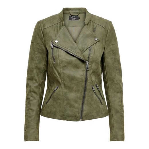 ONLY Kurtka z imitacji skóry Ava 15102997 Zielony Regular Fit 34 MODIVO