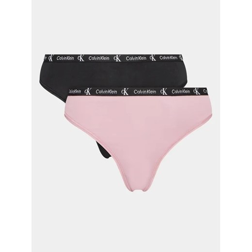 Calvin Klein Underwear Komplet 2 par stringów 000QD5035E Kolorowy ze sklepu MODIVO w kategorii Majtki damskie - zdjęcie 168489591