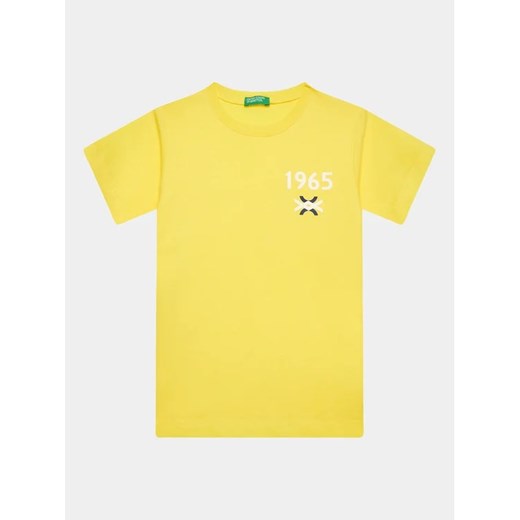 United Colors Of Benetton T-Shirt 3I1XG109J Żółty Regular Fit ze sklepu MODIVO w kategorii T-shirty chłopięce - zdjęcie 168489771