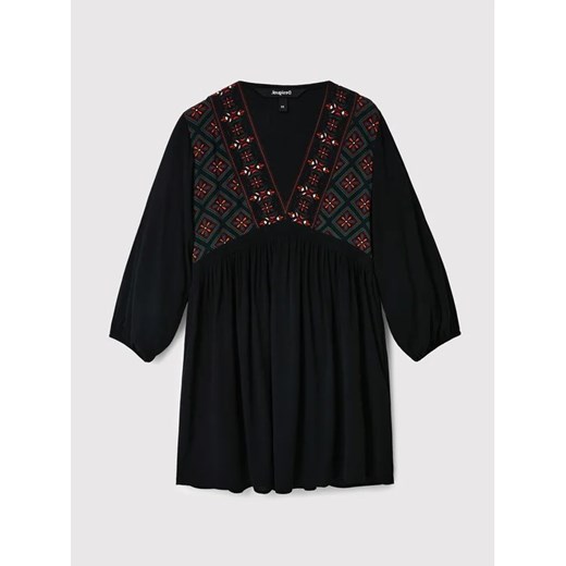Desigual Sukienka codzienna Marian 22WWVW57 Czarny Relaxed Fit Desigual XS wyprzedaż MODIVO