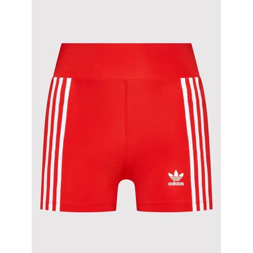adidas Szorty sportowe adicolor Classics Traceble HC1958 Czerwony Slim Fit 32 promocja MODIVO