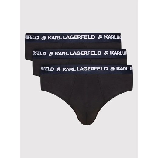KARL LAGERFELD Komplet 3 par slipów 220M2121 Czarny ze sklepu MODIVO w kategorii Majtki męskie - zdjęcie 168490653