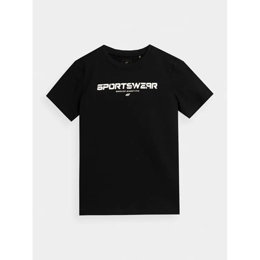 4F T-Shirt 4FJAW23TTSHM0797 Czarny Regular Fit ze sklepu MODIVO w kategorii T-shirty chłopięce - zdjęcie 168491293