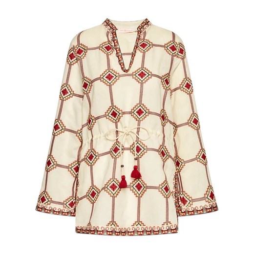 Tory Burch Tunika Embroidered 76789 Beżowy Regular Fit Tory Burch 6 promocyjna cena MODIVO