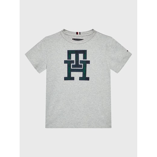 Tommy Hilfiger T-Shirt Big Monogram KB0KB08026 D Szary Regular Fit ze sklepu MODIVO w kategorii T-shirty chłopięce - zdjęcie 168492701