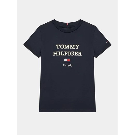 Tommy Hilfiger T-Shirt Logo KB0KB08671 D Granatowy Regular Fit ze sklepu MODIVO w kategorii T-shirty chłopięce - zdjęcie 168492984