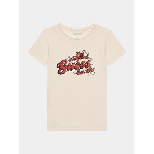 Guess T-Shirt J3BI03 J1314 Écru Regular Fit Guess 8Y MODIVO okazyjna cena