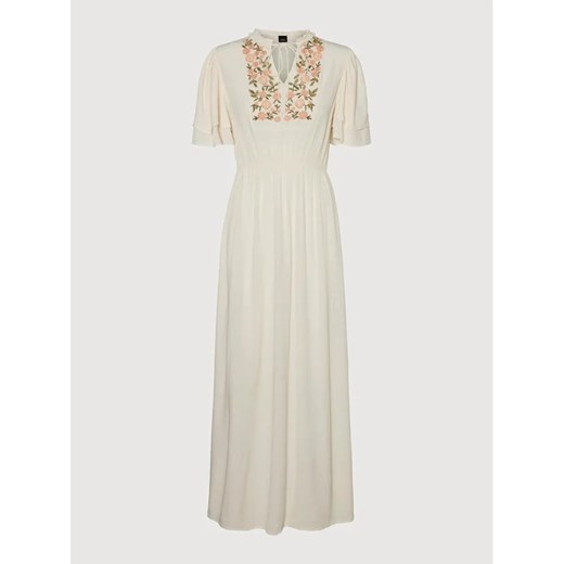 Vero Moda Sukienka letnia Gina 10277291 Écru Regular Fit Vero Moda S wyprzedaż MODIVO