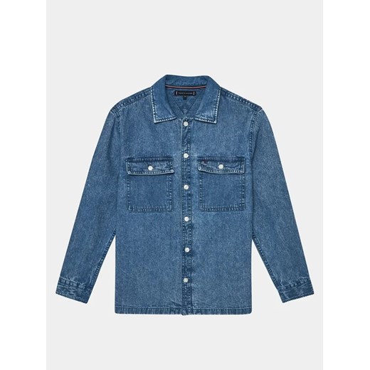 Tommy Hilfiger Koszula jeansowa Soft Denim Shirt L/S KB0KB08727 Niebieski Regular Fit ze sklepu MODIVO w kategorii Koszule chłopięce - zdjęcie 168495772