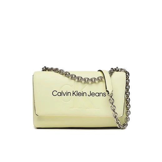 Calvin Klein Jeans Torebka Sculpted Ew Flap Conv25 Mono K60K607198 Żółty ze sklepu MODIVO w kategorii Kopertówki - zdjęcie 168496263