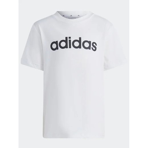 adidas T-Shirt Essentials Lineage T-Shirt HR5904 Biały Regular Fit ze sklepu MODIVO w kategorii T-shirty chłopięce - zdjęcie 168497834