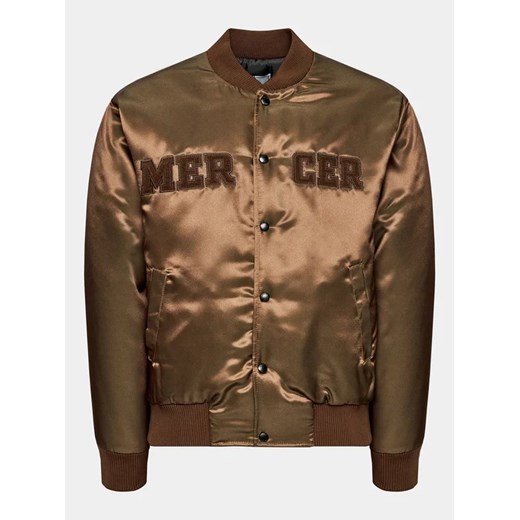 Mercer Amsterdam Kurtka bomber Unisex The Varsity MEAP233003 Brązowy Classic Fit ze sklepu MODIVO w kategorii Kurtki męskie - zdjęcie 168498222