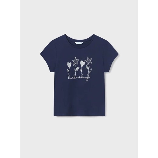 Mayoral T-Shirt 854 Granatowy ze sklepu MODIVO w kategorii Bluzki dziewczęce - zdjęcie 168499472