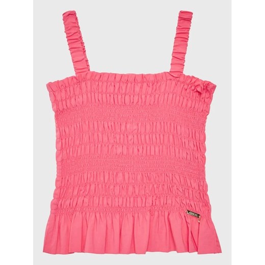 Guess Top J3GH04 WFBN0 Różowy Regular Fit ze sklepu MODIVO w kategorii Bluzki dziewczęce - zdjęcie 168500220