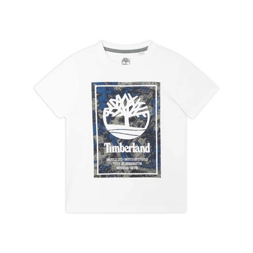Timberland T-Shirt T25T79 D Biały Regular Fit ze sklepu MODIVO w kategorii T-shirty chłopięce - zdjęcie 168501574
