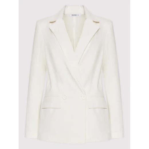 DeeZee Marynarka Natural Shade EMT002 Biały Regular Fit XS okazja MODIVO