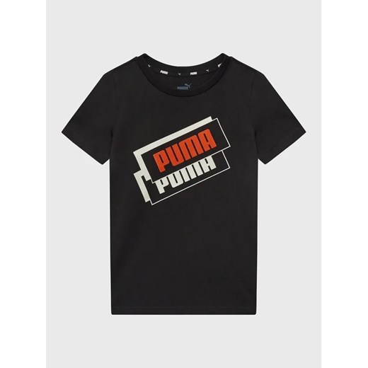 Puma T-Shirt Alpha Holiday 670109 Czarny Regular Fit ze sklepu MODIVO w kategorii T-shirty chłopięce - zdjęcie 168502281