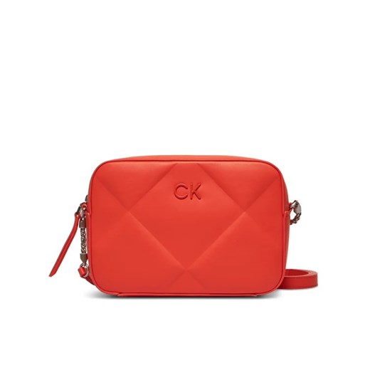 Calvin Klein Torebka Re-Lock Quilt Camera Bag K60K610767 Pomarańczowy ze sklepu MODIVO w kategorii Listonoszki - zdjęcie 168502870