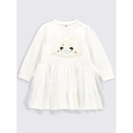 Coccodrillo Sukienka codzienna ZC2129101WIN Biały Regular Fit ze sklepu MODIVO w kategorii Sukienki niemowlęce - zdjęcie 168503162