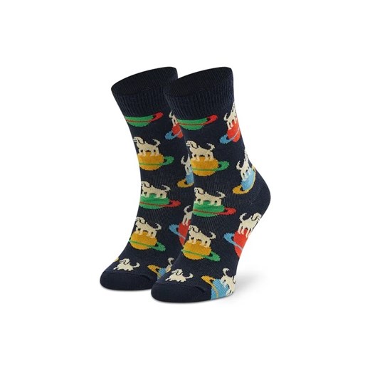 Happy Socks Skarpety Wysokie Dziecięce KLAI01-6500 Granatowy ze sklepu MODIVO w kategorii Skarpetki dziecięce - zdjęcie 168503951