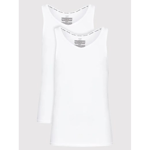 Calvin Klein Underwear Komplet 2 tank topów 000NB1099A Biały Slim Fit ze sklepu MODIVO w kategorii T-shirty męskie - zdjęcie 168504144