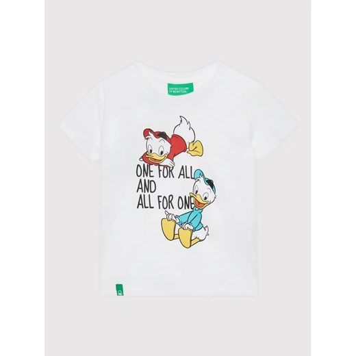 United Colors Of Benetton T-Shirt DISNEY 3096G103J Biały Regular Fit ze sklepu MODIVO w kategorii Koszulki niemowlęce - zdjęcie 168504471