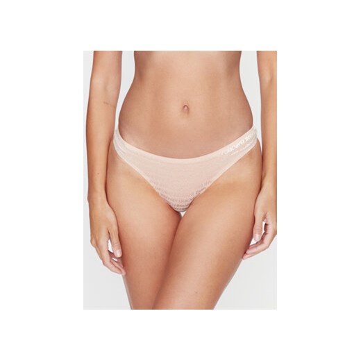 Emporio Armani Underwear Figi brazylijskie 162948 3F204 03050 Beżowy ze sklepu MODIVO w kategorii Majtki damskie - zdjęcie 168505304