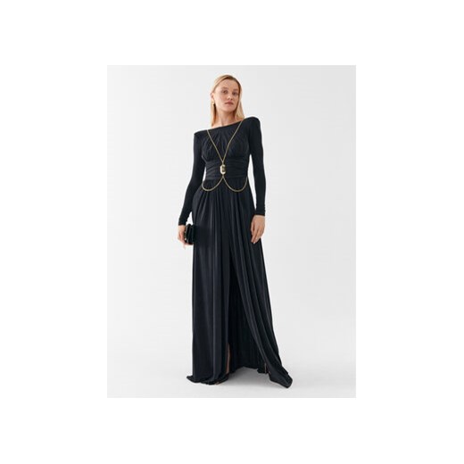 Elisabetta Franchi Sukienka wieczorowa AB-399-36E2-V800 Czarny Regular Fit ze sklepu MODIVO w kategorii Sukienki - zdjęcie 168505672