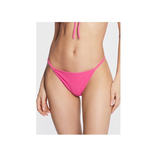 Calvin Klein Swimwear Dół od bikini KW0KW01887 Różowy ze sklepu MODIVO w kategorii Stroje kąpielowe - zdjęcie 168505903