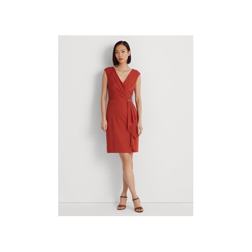 Lauren Ralph Lauren Sukienka koktajlowa 253906356003 Czerwony Regular Fit ze sklepu MODIVO w kategorii Sukienki - zdjęcie 168506030