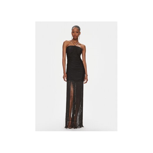 ROTATE Sukienka wieczorowa Sequin Fringe 111784100 Czarny Slim Fit ze sklepu MODIVO w kategorii Sukienki - zdjęcie 168506714