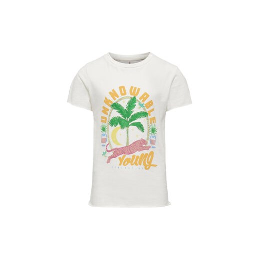 Kids ONLY T-Shirt 15292294 Biały Slim Fit ze sklepu MODIVO w kategorii T-shirty chłopięce - zdjęcie 168507131
