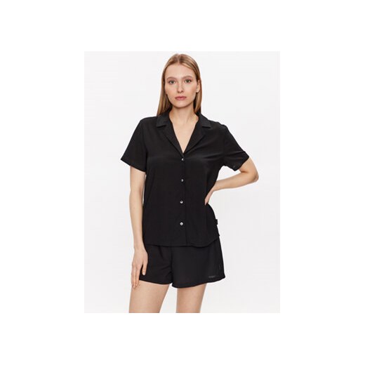 Calvin Klein Underwear Piżama 000QS6967E Czarny Regular Fit ze sklepu MODIVO w kategorii Piżamy damskie - zdjęcie 168507173