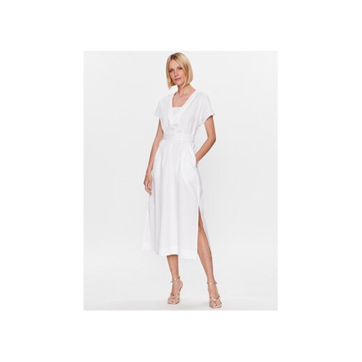 Peserico Sukienka codzienna S02893A Biały Regular Fit ze sklepu MODIVO w kategorii Sukienki - zdjęcie 168507374