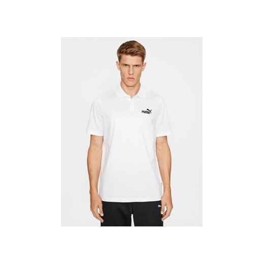 Puma Polo Ess Pique 586674 Biały Regular Fit ze sklepu MODIVO w kategorii T-shirty męskie - zdjęcie 168507434