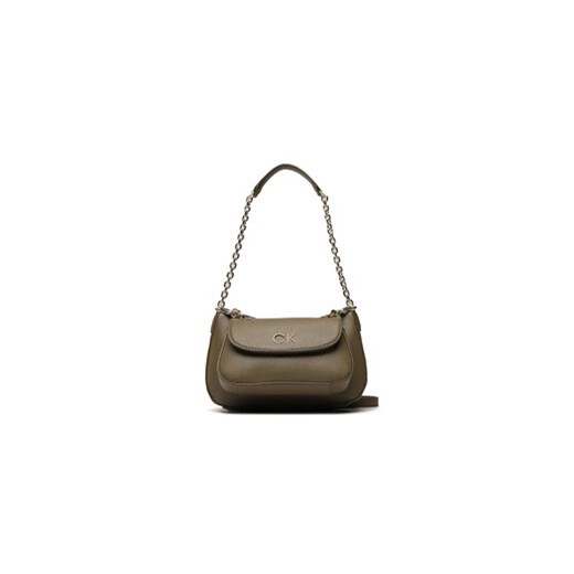 Calvin Klein Torebka Re-Lock Dbl Shoulder Bag K60K610183 Zielony ze sklepu MODIVO w kategorii Listonoszki - zdjęcie 168507792