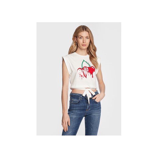 Pinko T-Shirt Dolce 101123 A0U1 Biały Regular Fit ze sklepu MODIVO w kategorii Bluzki damskie - zdjęcie 168507853