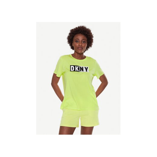 DKNY Sport T-Shirt DP2T5894 Żółty Classic Fit ze sklepu MODIVO w kategorii Bluzki damskie - zdjęcie 168508053
