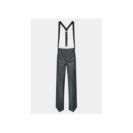 Remain Spodnie materiałowe W. Suspenders 500362514 Szary Straight Fit ze sklepu MODIVO w kategorii Spodnie damskie - zdjęcie 168508113