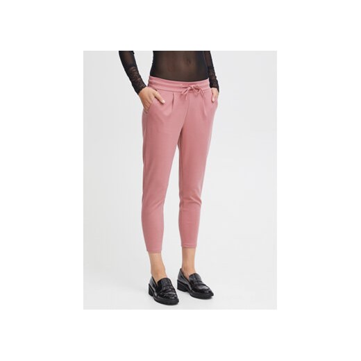 ICHI Spodnie materiałowe 20104757 Różowy Slim Fit ze sklepu MODIVO w kategorii Spodnie damskie - zdjęcie 168508542