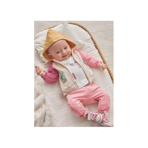 Mayoral Komplet bluza, bluzka i spodnie 2.666 Różowy Regular Fit ze sklepu MODIVO w kategorii Komplety niemowlęce - zdjęcie 168508564