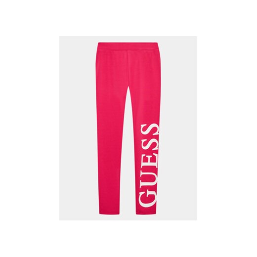 Guess Legginsy J3YB00 KBSV0 Różowy Slim Fit ze sklepu MODIVO w kategorii Spodnie dziewczęce - zdjęcie 168508774