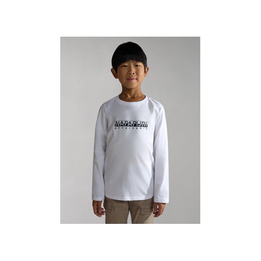 Napapijri Bluzka S-Box NP0A4GNI D Biały Regular Fit ze sklepu MODIVO w kategorii T-shirty chłopięce - zdjęcie 168509511
