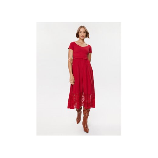 Guess Sukienka codzienna Tiana W3BK68 WE6D2 Czerwony Regular Fit ze sklepu MODIVO w kategorii Sukienki - zdjęcie 168509800