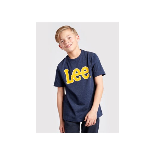 Lee T-Shirt LEE0042 Granatowy Regular Fit ze sklepu MODIVO w kategorii T-shirty chłopięce - zdjęcie 168511160